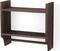 2-Tier Wood Wall Mounted Bathroom Shelf with Towel Rack